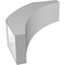 Ekena Millwork 6-in. W x 18-in. D x 22-in. H Thorton Architectural Grade PVC Knee Brace BRCP06X18X22THR - alternate 3